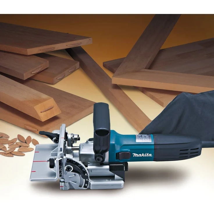 Makita PJ7000J Nutfräse 701 W, Schwarz, Blau, 14 x 310 mm, 100 mm Scheibendurchmesser, 11.000 Leerlaufdrehzahl, 2,5 kg – Bild 6