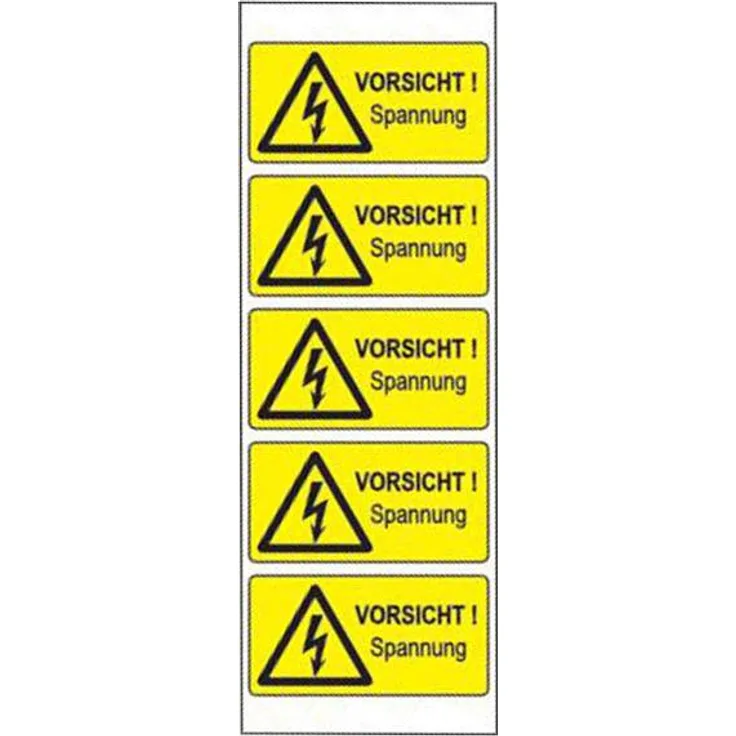Warn-Kombischild Achtung Folie selbstklebend 5St.