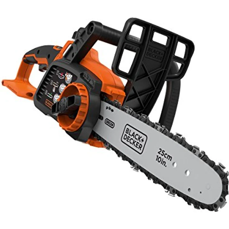 Black+Decker Akku-Kettensäge - 18V Li-Ion-Akku, 25 cm Schwertlänge, 180 mm max. Durchmesser, ideal für Holz- und Gartenarbeiten, ohne Akku und Ladegerät GKC1825LB – Bild 1