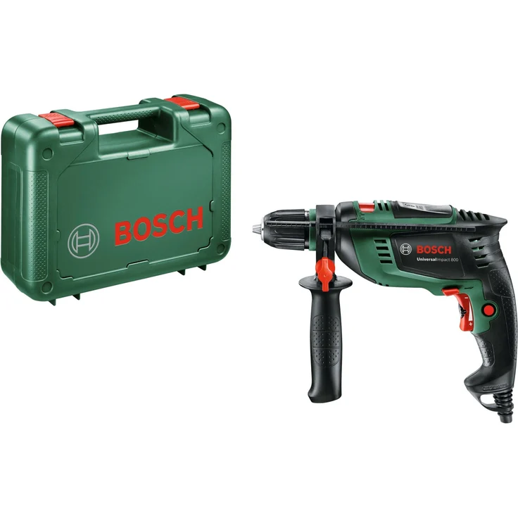 Bosch Schlagbohrmaschine UniversalImpact 800, 0603131100 - 800 Watt, 3.000 U-min, 46.500 Schläge-min, Zusatzhandgriff, Tiefenanschlag, Transportkoffer – Bild 3