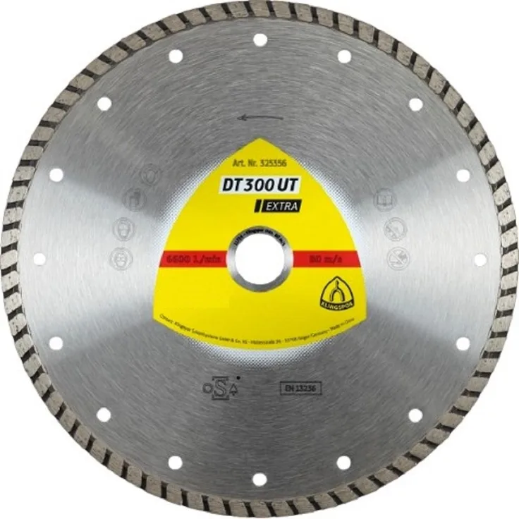 KLINGSPOR Diamantbohrkrone DK654B Supra 1 1/4 Zoll, 450 mm, Durchmesser 142 mm, 325782