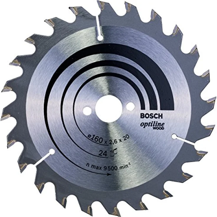 Bosch Professional Kreissägeblatt Optiline Wood (für Holz, 160 x 20 x 2,6 mm, 24 Zähne, Zubehör Kreissäge) – Bild 1