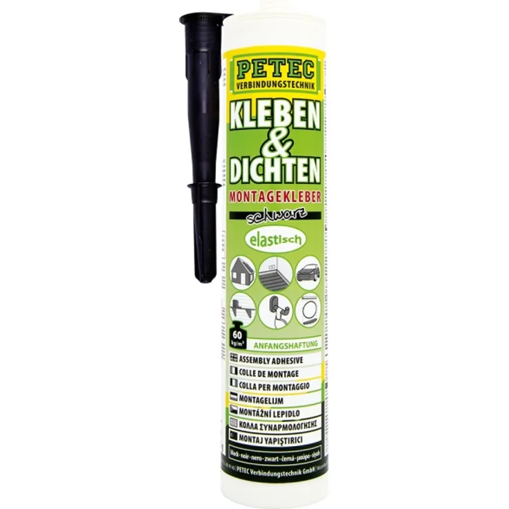 Petec 94729 KLEBEN & DICHTEN Montagekleber schwarz a 290 ml