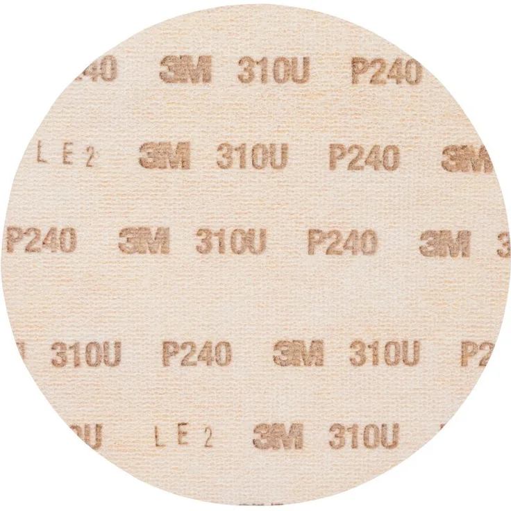 3M Hookit Schleifscheibe 310U, 150 mm, P240, ungelocht, 100 Stück - Karton