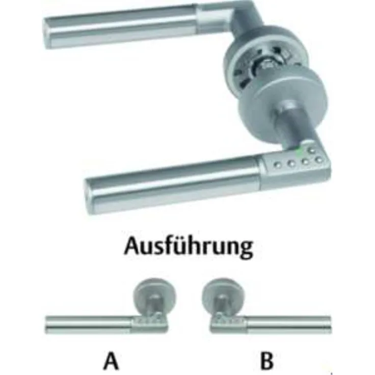 ASSA ABLOY digitaler Türbeschlag Code Handle DIN Links - Zimmertürbeschlag mit PIN-Code - Silber