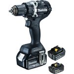 Makita DDF484BJX1 Akku-Bohrschrauber 2x 5,0 AH + 1x 3,0 AH + Ladegerät im Makpac 1,5 - 13 mm Bohrfutter 38 mm, 13 mm Bohrleistung 54 Nm hart - 30 Nm weich schwarz 500 - 2000 U/min 2-Gang