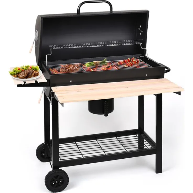 Beef Butler Holzkohlegrill Smoker Schwarz