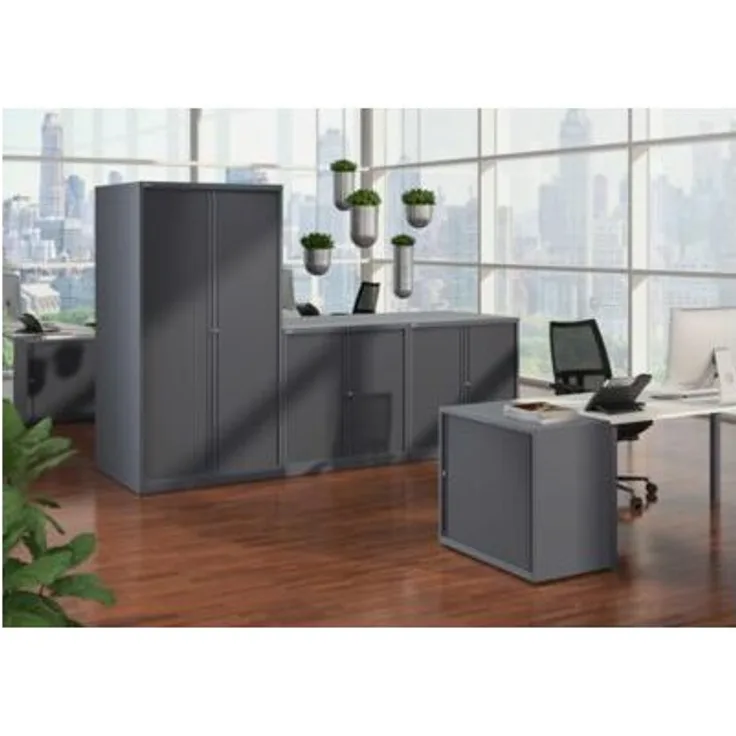 BISLEY Rollladenschrank ESSENTIALS | HxBxT 1000 x 1000 x 470 mm | 1 Fachboden |
