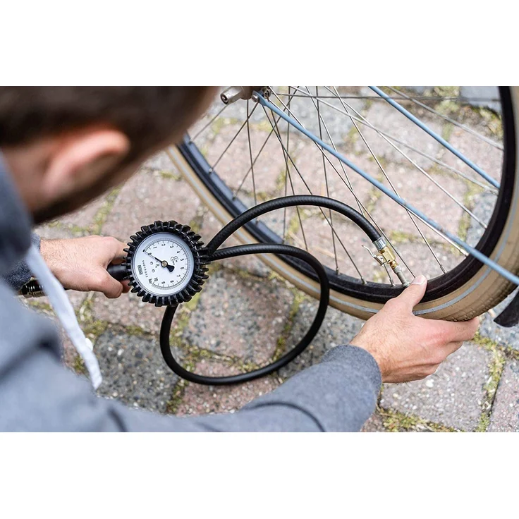 Hazet 9041G-1 Reifenfüll-Messgerät (geeicht, großes Manometer: 80 mm Durchmesser, Messbereich: 0 bis 10 bar) – Bild 3