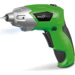 MAXXMEE Akku-Schrauber inkl. 30 Bits - Variabler Knick-Griff - grün-schwarz