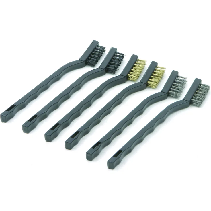 Hand Drahtbürste Set 6Pc Klein (Zahnbürste Type) Kunststoffgriff