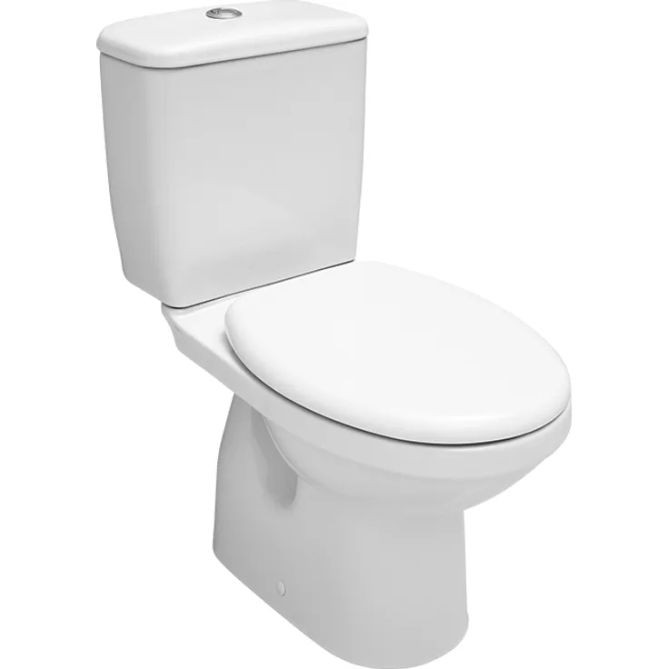 Bäder Boutique Damla Stand Kombi-WC spülrandlos, Abgang waagerecht, weiß