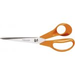 Fiskars Universalschere, Länge 21 cm, Rostfreie Stahl-Klinge-Kunststoff-Griffe, Orange, Classic, S90, 1001539 mittelgroß