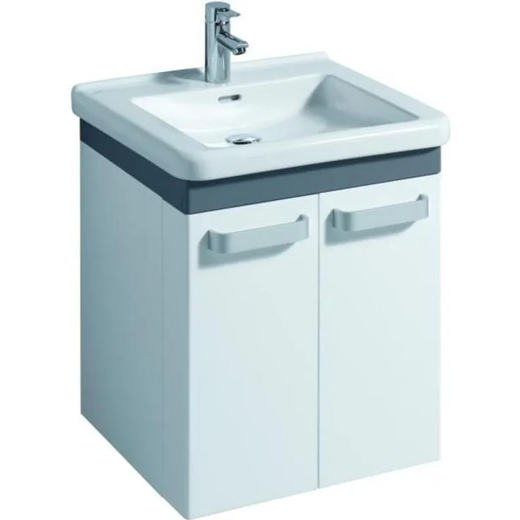 Geberit Keramag Renova Comfort Waschtisch B:60xT:55cm 1 Hahnloch mit Überlauf unterfahrbar weiß 128660000