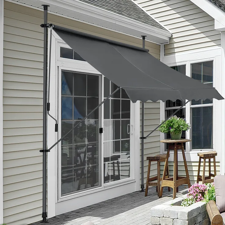 Klemmmarkise 150x120x200-300cm Markise Balkonmarkise -ohne Bohren- Protec