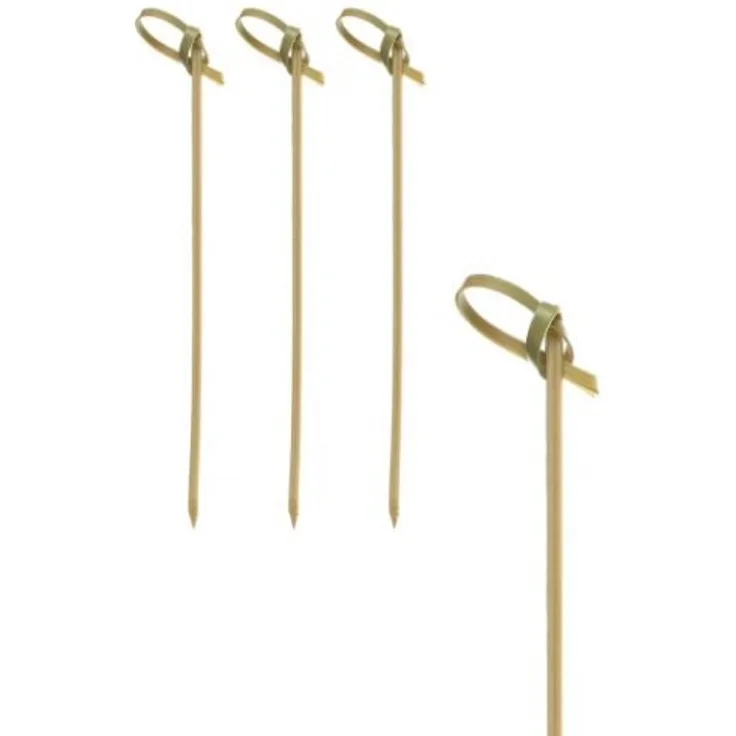 Papstar Knoten Grillspieße, Bambus, 6 cm, 250 Stück, 16769