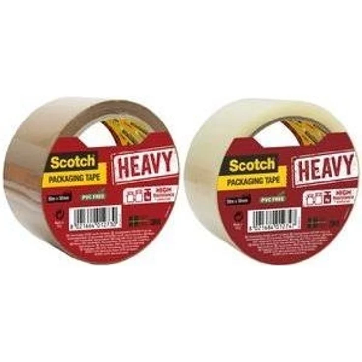 Scotch HV5050SB Verpackungsklebeband HEAVY, 50 mm x 50 m, braun – Bild 1