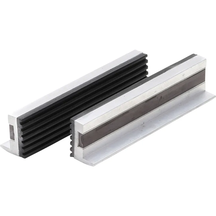 BGS 3044 | Schraubstock-Schutzbacken | 2-tlg. | Aluminium | Breite 125 mm | mit Magnet | Alu | Schonbacken