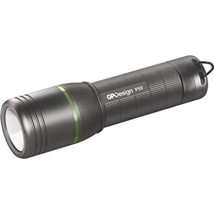 GP Battery LED-Taschenlampe Batteries P53 Hand-Blinklicht Schwarz LED Taschenlampen (Hand-Blinklicht, Schwarz, IPX4, LED, 20 lm, 300 lm)