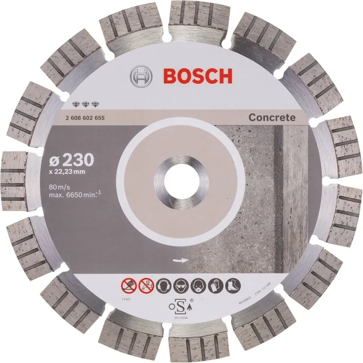 Bosch Professional Diamanttrennscheibe Best für Concrete, 230 x 22,23 x 2,4 x 15 mm