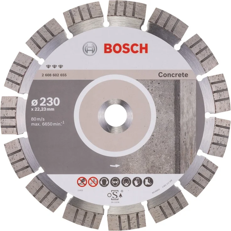 Bosch Professional Diamanttrennscheibe Best für Concrete, 230 x 22,23 x 2,4 x 15 mm – Bild 1