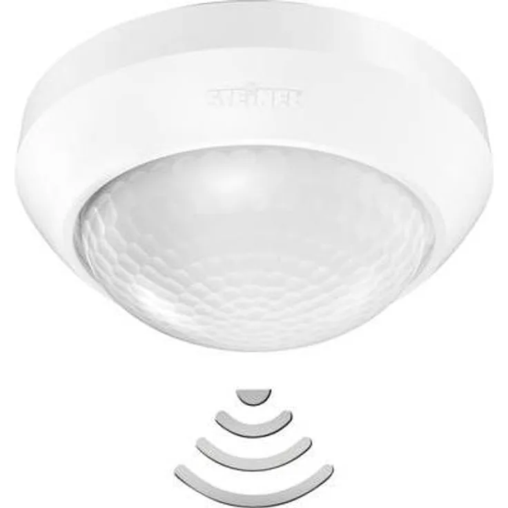 Steinel Bewegungsmelder IS 360-3 weiß, 360° Erfassung, 12 m Reichweite, Deckensensor, Aufputz, Außen