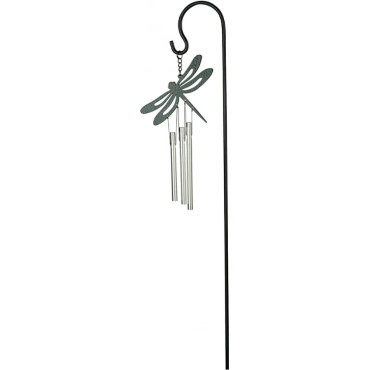 windspiel Libel 45 cm Stahl grün-silber 3-teilig