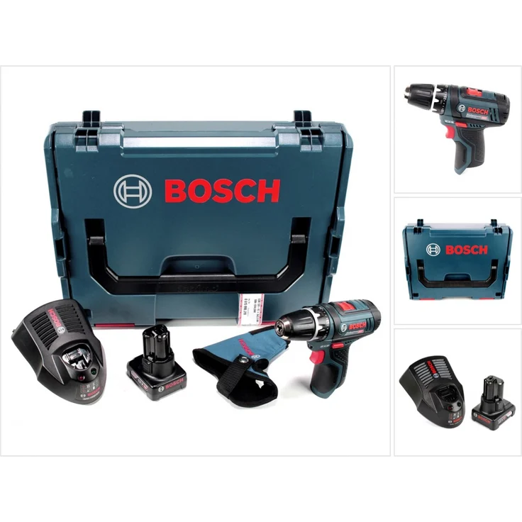 Bosch Professional GSR 12V-15 Akku Bohrschrauber 12V 30 Nm + 1x Akku 6,0Ah + Ladegerät + L-Boxx