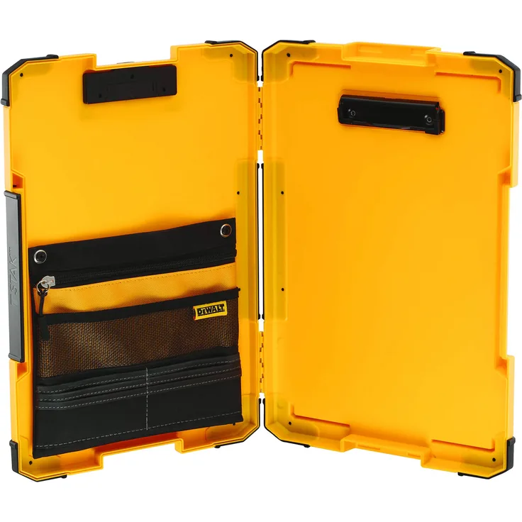 DeWalt T-Stak Clipboard DWST82732-1 - Praktische Aufbewahrung mit 180° LED-Licht, Gummierte Ecken