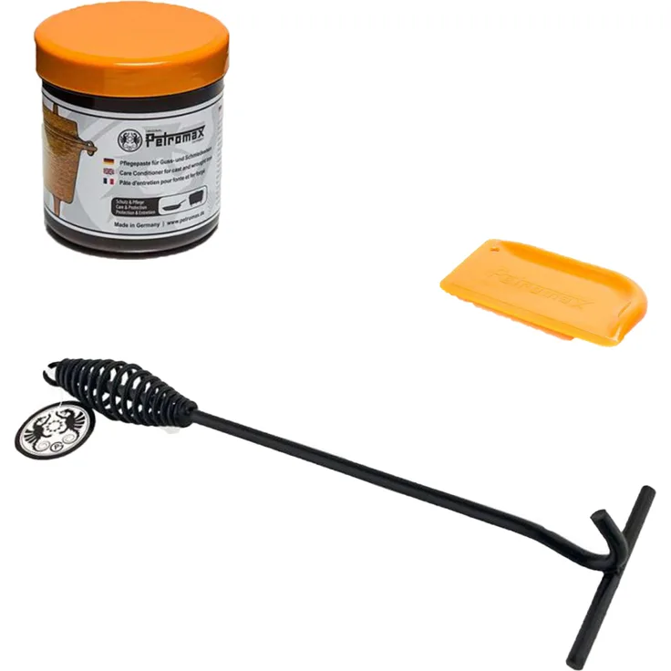 Petromax Feuertopf (Dutch oven) Zubehör Set Paste  Schaber  Deckelheber