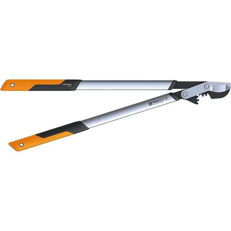 Fiskars Getriebeastschere L-LX98 Bypass, PowerGear, zweischneidig, 80 cm lang, für junge Triebe