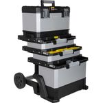 Stanley FatMax Rollende Werkstatt aus Metall-Kunststoff 1-95-622 ? Werkzeugwagen leer ? Vielseitige Werkzeugbox für Kleinteile und große Werkzeuge
