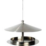 Luxus-Vogelhaus 11600 Rundes Design-Futterhaus ''Silberglanz'' aus Edelstahl mit Draht zum Aufhängen