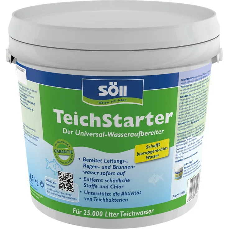 Söll Wasseraufbereiter 2,5 Kg Teichstarter für 25 Qbm