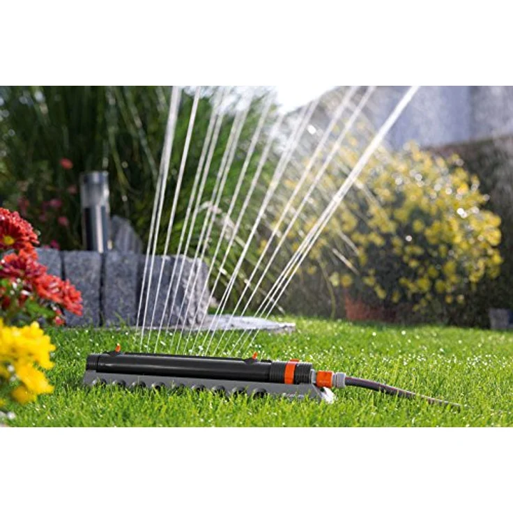 GARDENA Viereckregner Comfort Aquazoom 250-2: Rasensprinkler zur Bewässerung kleinerer rechteckiger Flächen von 25 - 250 m², Reichweite 7-18 m, Sprengweite 3.5 - 14 m, Schmutzsieb entnehmbar (1973-20) – Bild 5