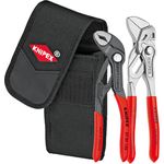 KNIPEX 00 20 72 V01 Mini-Zangenset in Werkzeuggürteltasche 2-teilig Wasserpumpenzange Mini Cobra 125 mm Zangenschlüssel Mini 150 mm