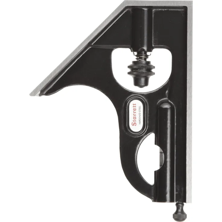Starrett H33 1224 Winkelmesser Kopf, für Kombination Squares, Kombination Sets schräg und Winkelmesser, gehärtetem Stahl geschmiedet, glatt schwarz Emaille Finish