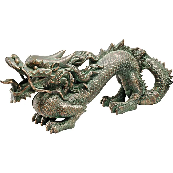 Design Toscano Asiatischer Drachen der Chinesischen Mauer, Maße: 11,5 x 53,5 x 20,5 cm