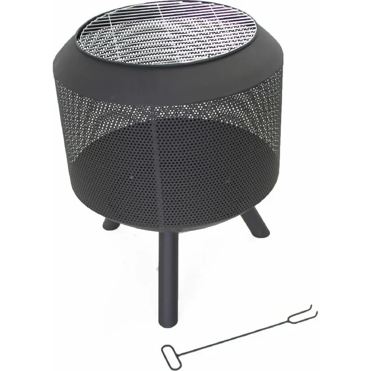 Drum Pot Feuerkorb Schwarz Sens-line