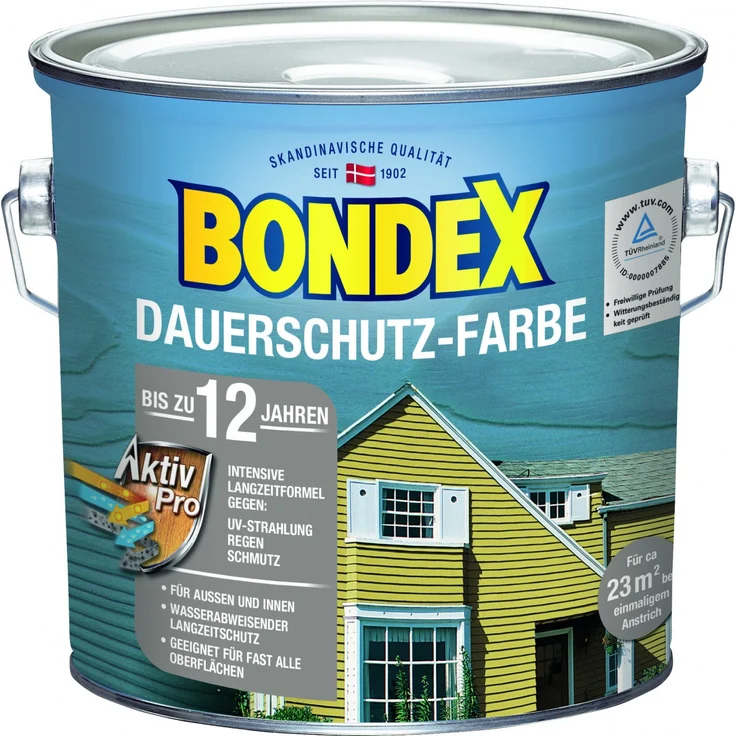 Bondex Dauerschutz-Holzfarbe 2,5 l, moosgrün – Bild 1