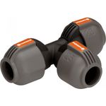 GARDENA Sprinklersystem T-Stück: Rohrverbinder für Rohrabzweigung des Verlegerohrs, 25 mm, Quick&Easy Verbindungstechnik, kompatibel mit GARDENA Verlegerohre 25 mm, werkzeuglose Montage (2771-20) - Preisvergleich