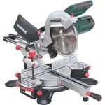 Metabo KGS 254 M Kapp- und Gehrungsäge, Zug- und Kappfunktion, 1800 W, Sägeblatt Ø 254 mm, Schnittbreite 305 mm, beidseitig schwenkbarer und nach links neigbarer Sägekopf, Laser, LED-Licht 602540000