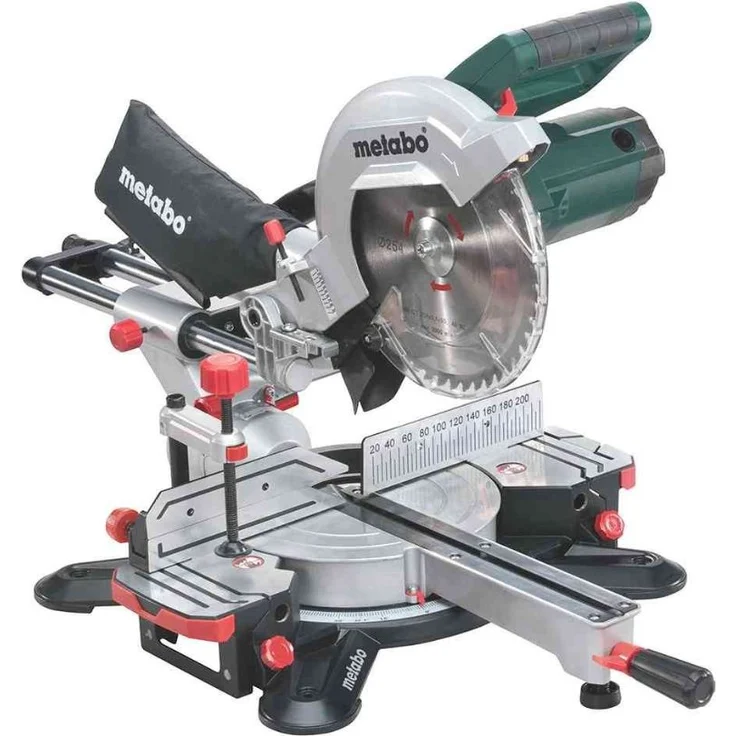 Metabo KGS 254 M Kapp- und Gehrungsäge, Zug- und Kappfunktion, 1800 W, Sägeblatt Ø 254 mm, Schnittbreite 305 mm, beidseitig schwenkbarer und nach links neigbarer Sägekopf, Laser, LED-Licht 602540000 – Bild 1