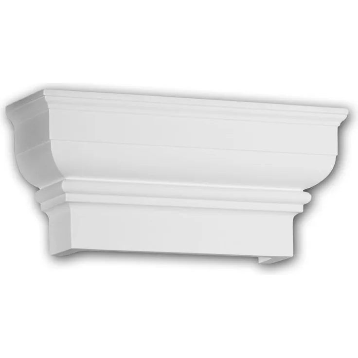 Profhome Decor - Pilaster Kapitell 421101 Fassadenelement Pilaster Außenstuck Toskanischer Stil weiß