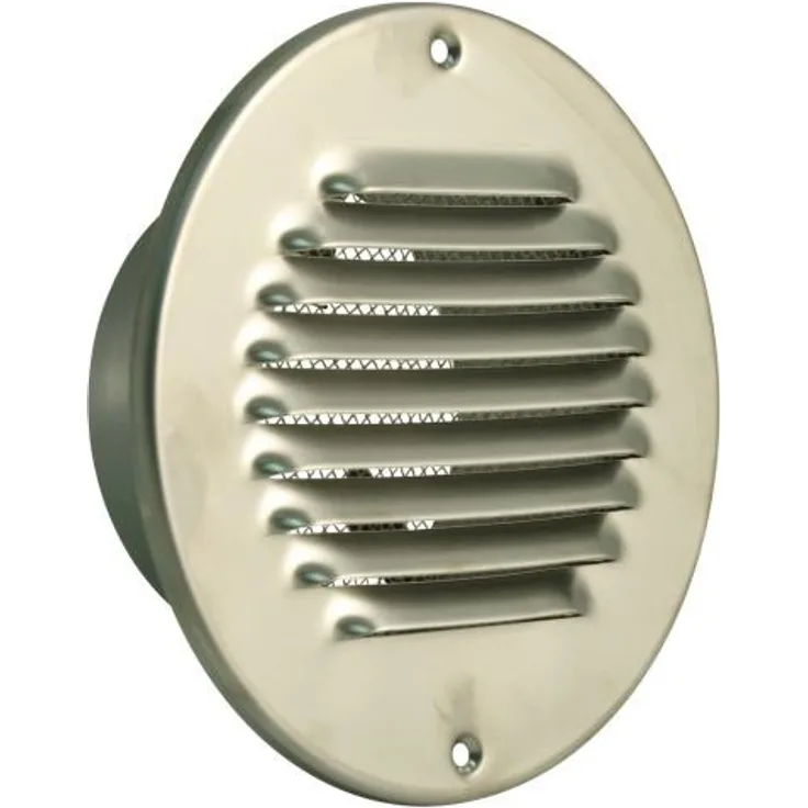 Marley Lüftungsgitter Ø 100 mm, mit Fliegengitter, Edelstahl