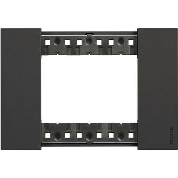 Bticino Living Now Platte, 3 Module, Farbe: Schwarz KA4803KG