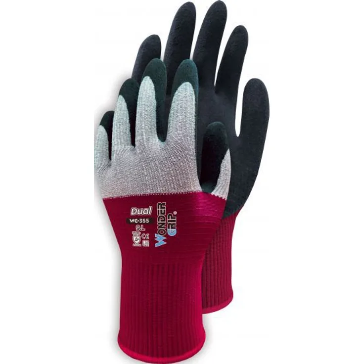 TRIUSO WonderGrip Dual, Mikrofaserhandschuh mit Latex, Größe 9 - L - HWG35509
