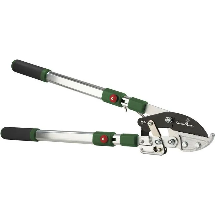 GartenMeister Amboss-Ast-Ratschenschere mit Teleskopgriff