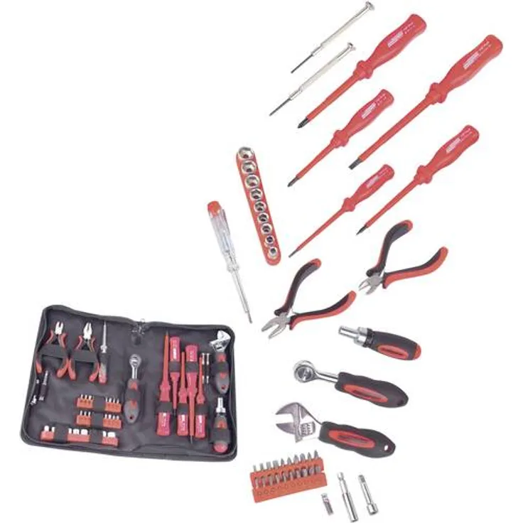 Elektriker Werkzeugset in Tasche 45teilig 463625