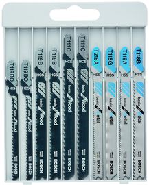Bosch Professional 10tlg. Stichsägeblatt Set Basic for Wood and Metal